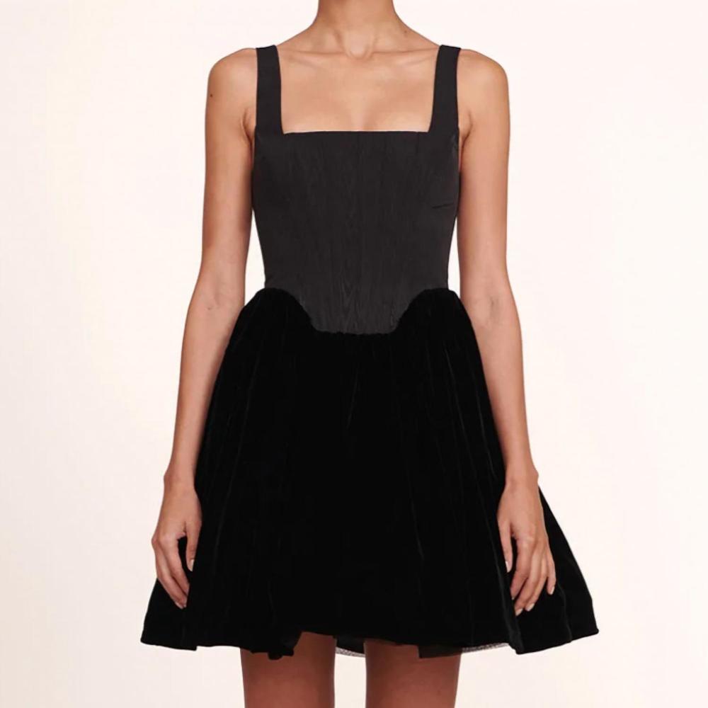 STAUD Black Mini Dress